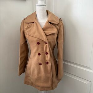 Women's Tan Peacoat